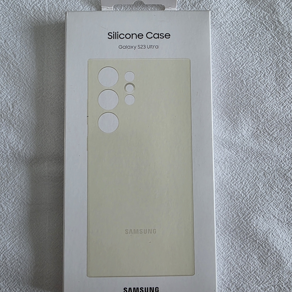Samsung Silicone Case for Galaxy S23 Ultra - Cream ***Discount for 2 or more